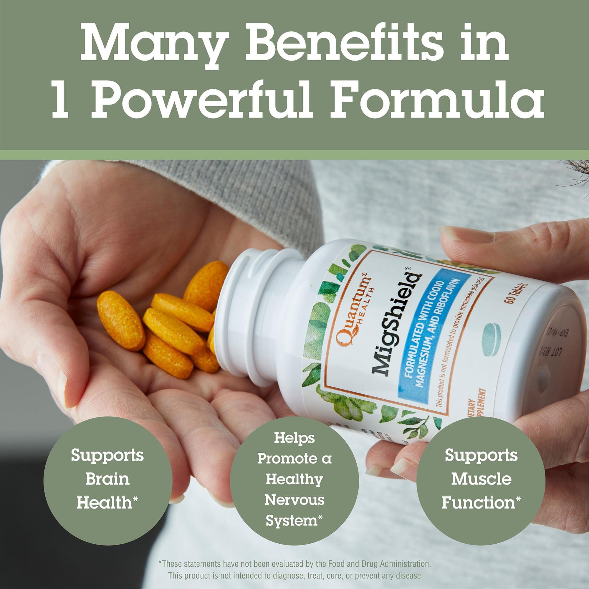 Quantum Health MigShield Magnesium Supplements with Riboflavin & CoQ10, The Power of Magnesium in Easy-to-Take Tablets For Effective Results, 60 Tablets, 30-Day Supply thumbnail 5