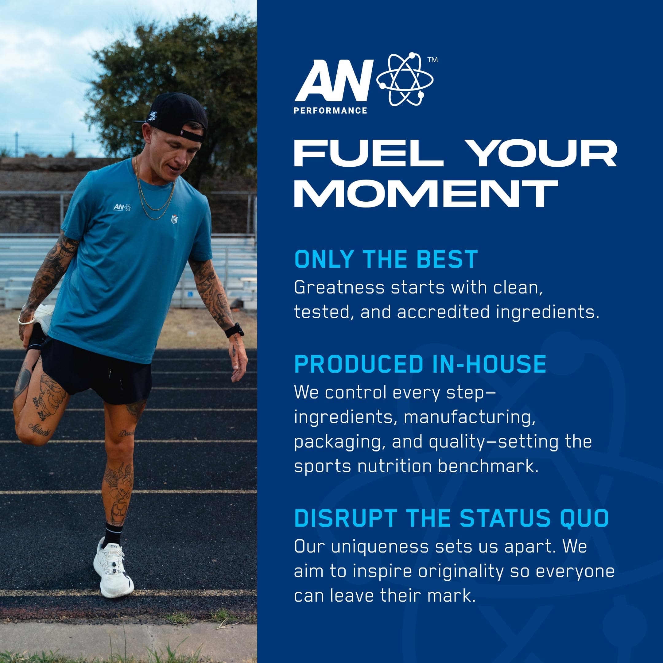 AN Performance Pre-Workout Powder Supplement for Men & Women | Energy Drink Mix with 300mg Caffeine + Beta Alanine + Citrulline | Third-Party Tested | Blue Razz | 30 Servings thumbnail 5