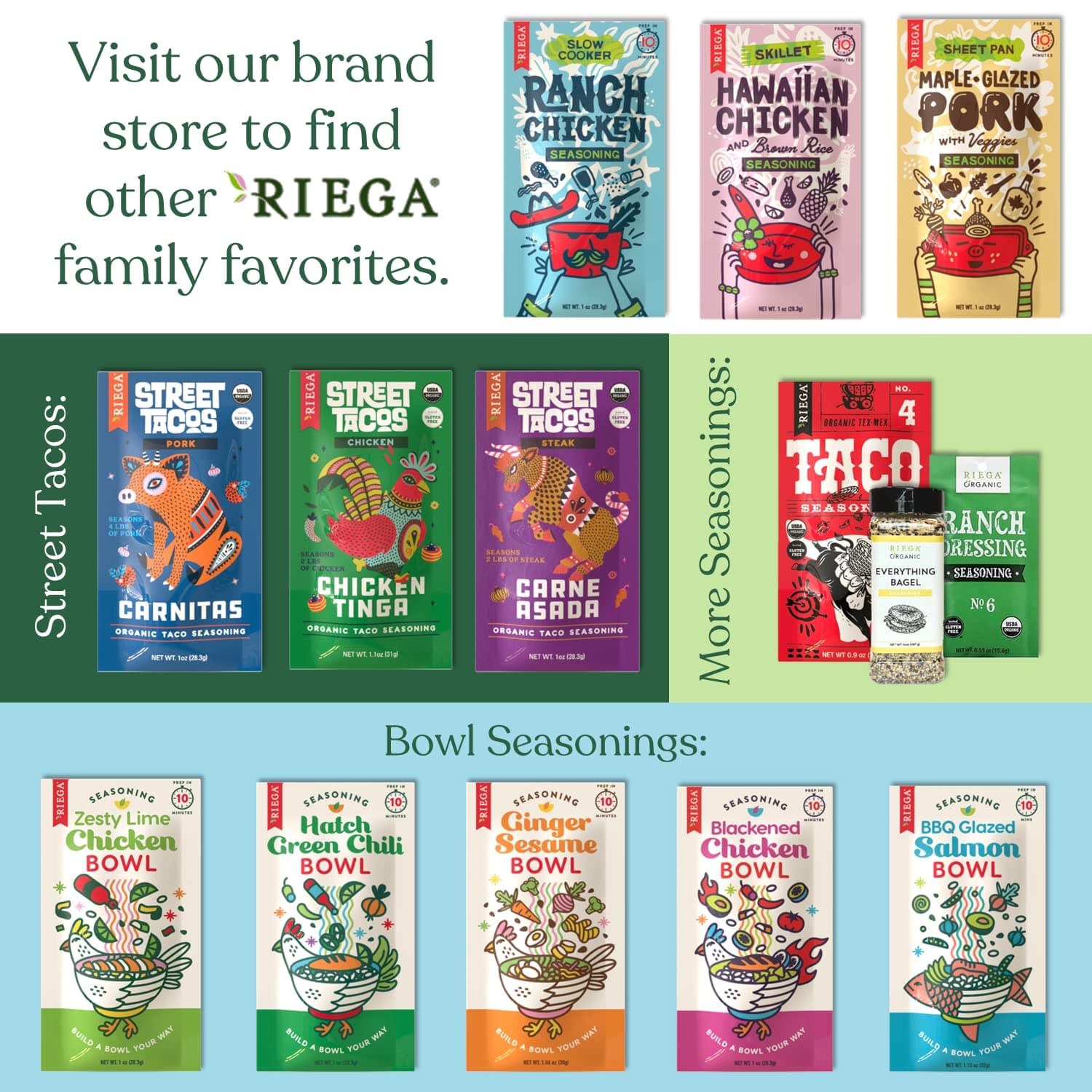 Riega Organic Taco Seasoning, Perfect Tex Mex Spice Mix for Taco Tuesday and Chili 0.9 Ounce (Pack of 8) thumbnail 7