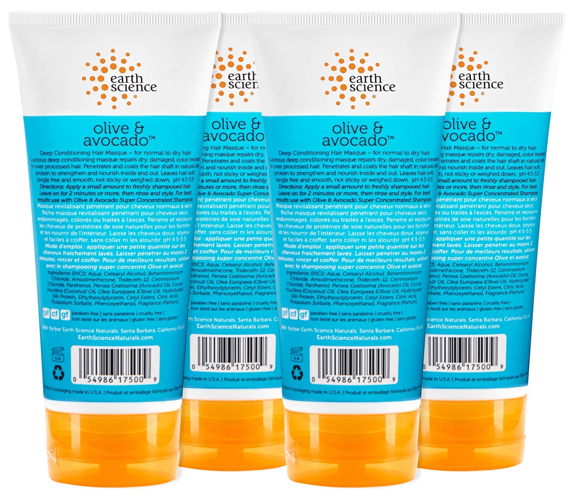 EARTH SCIENCE - Olive & Avocado Deep Conditioning Hair Masque: For Normal to Dry Hair (4 pk, 6 oz.) thumbnail 2