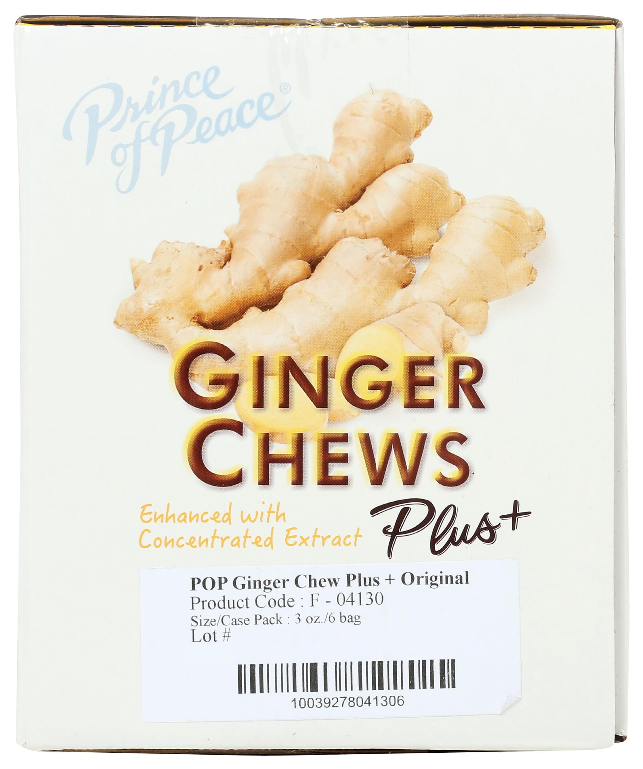 Prince Of Peace Original Flavor Ginger Chew Plus+, Gluten Free, 3 Ounces (Pack of 6) thumbnail 3