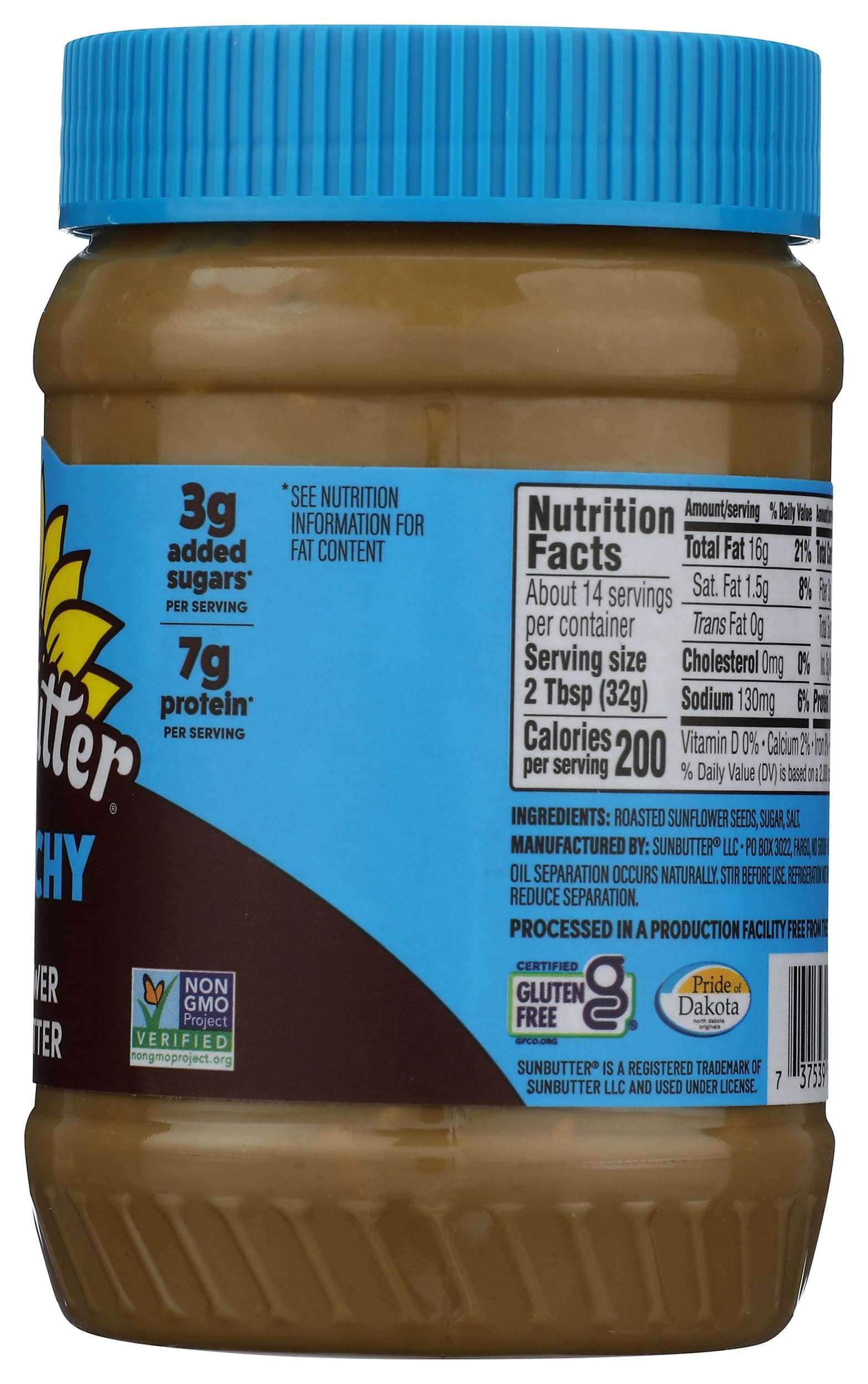 Sunbutter Natural Crunch Sunflower Seed Spread, 16 Ounce thumbnail 7