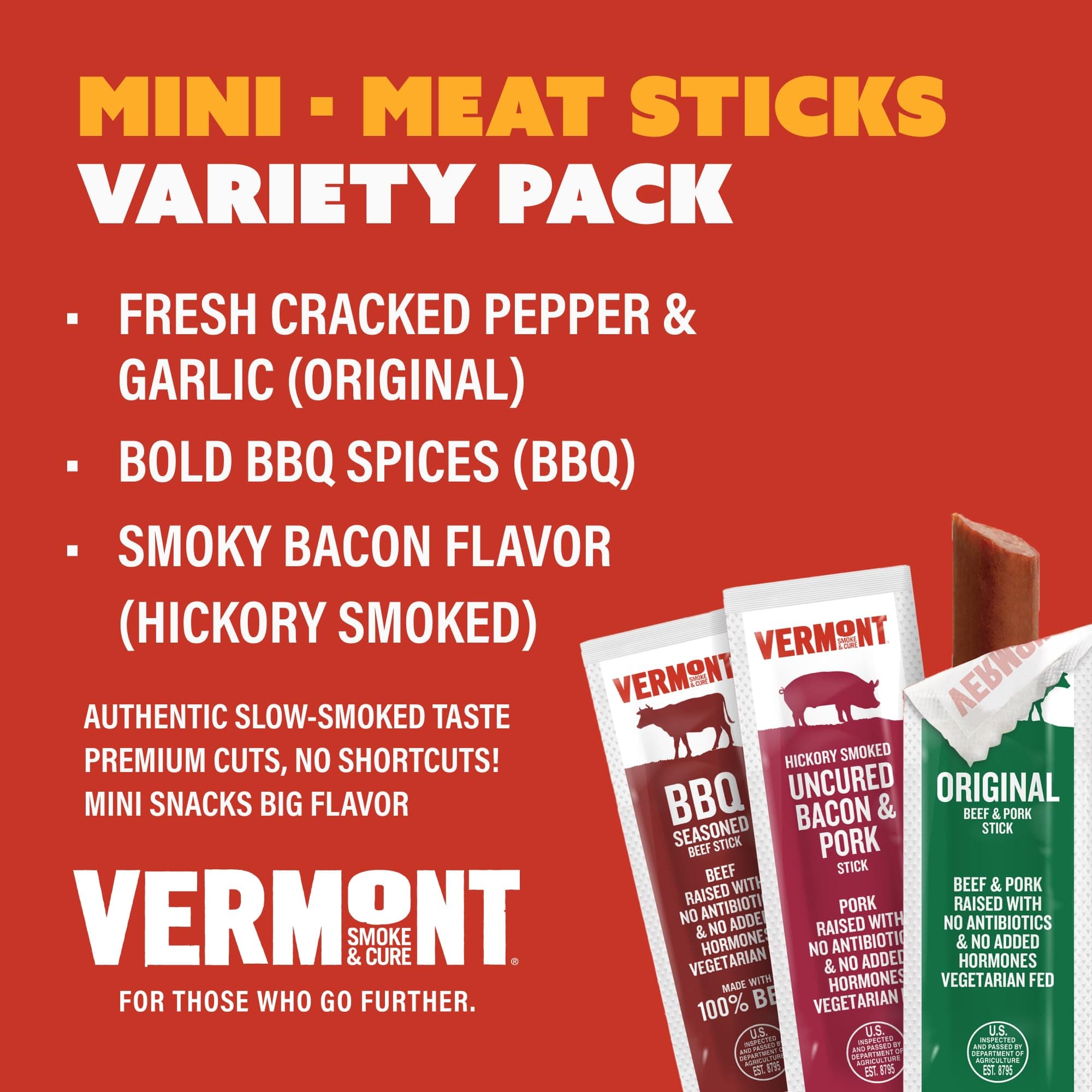 VERMONT SMOKE AND CURE Mini Meat Sticks Variety Pack, 6 OZ thumbnail 3