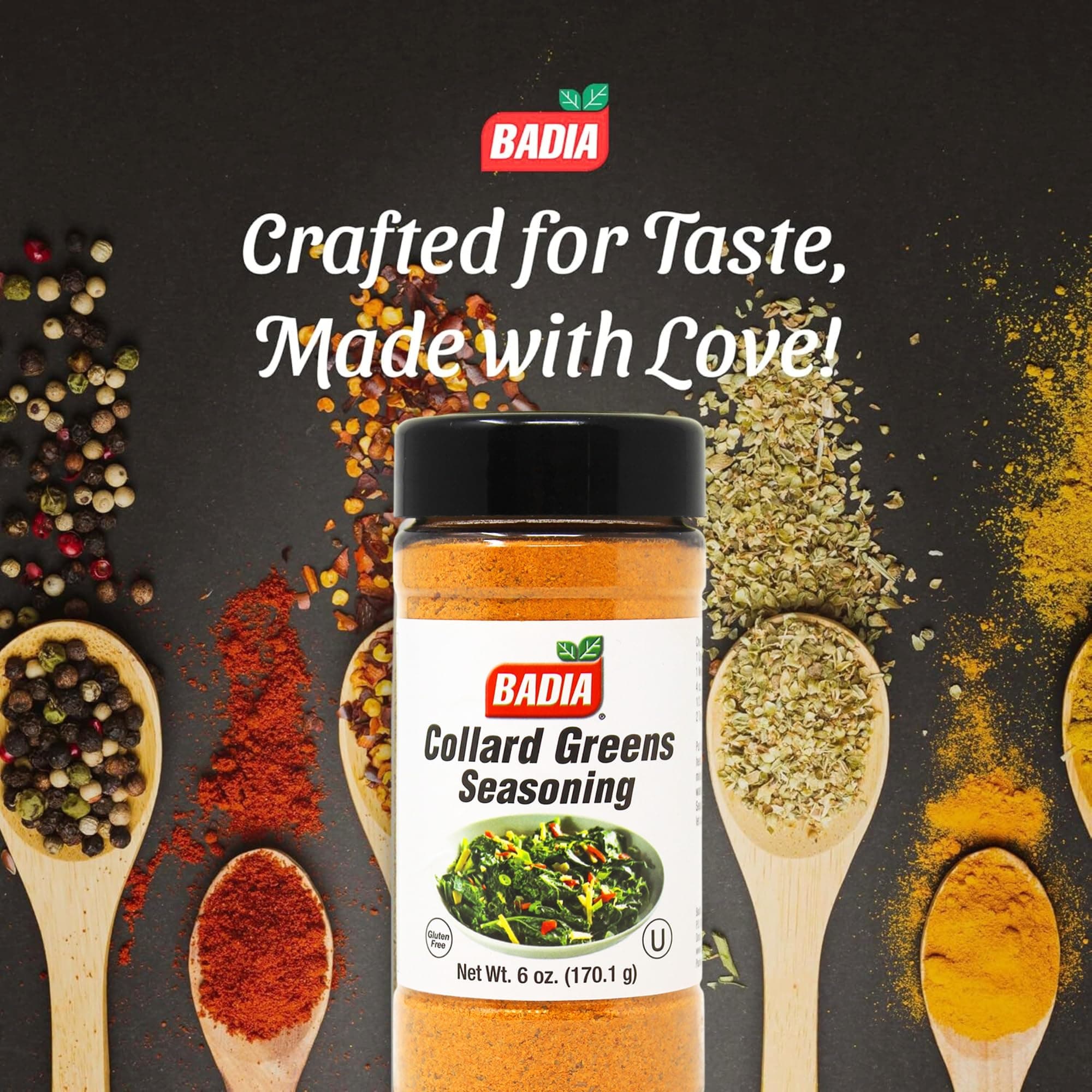 Badia Collard Greens Seasoning 6 oz – Savory Southern Spice Blend for Greens, Soups, Stews & Veggies thumbnail 2