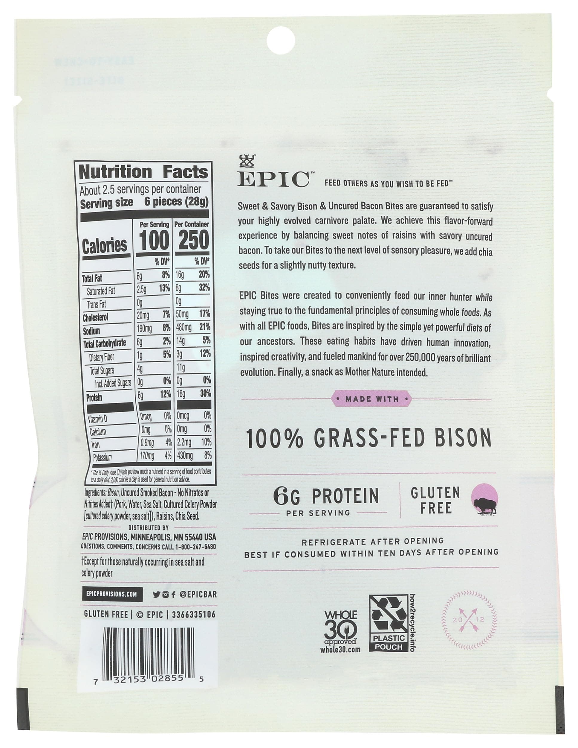 Epic, Protein Bites, 2.5 Ounce thumbnail 2