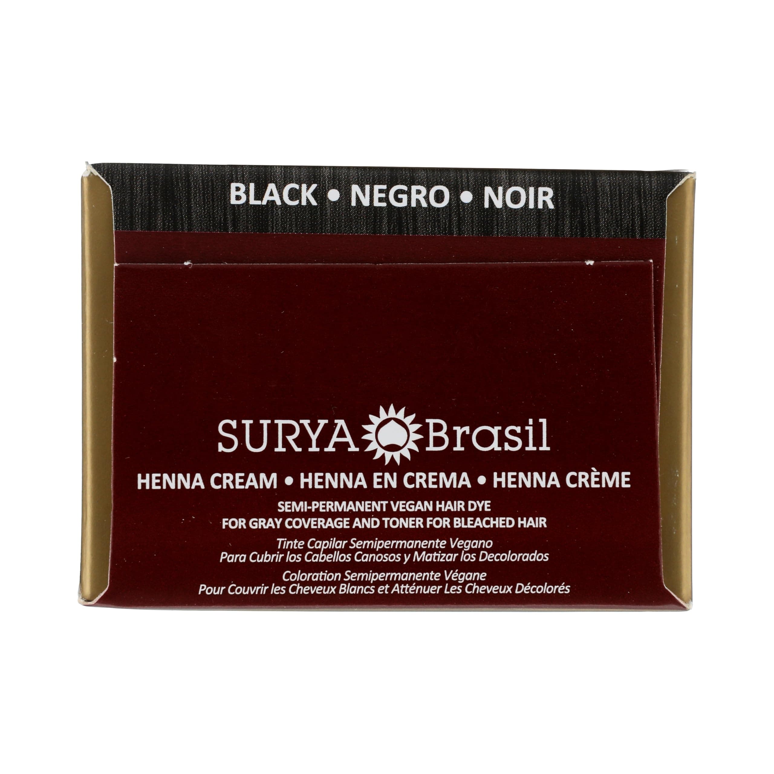 Surya Brasil Henna Cream Black - 96% Natural Ingredients, Vegan, Cruelty-Free, Eco-Friendly, Semi-Permanent Hair Color, Deep Hydration & Shine, 2.37 oz thumbnail 7