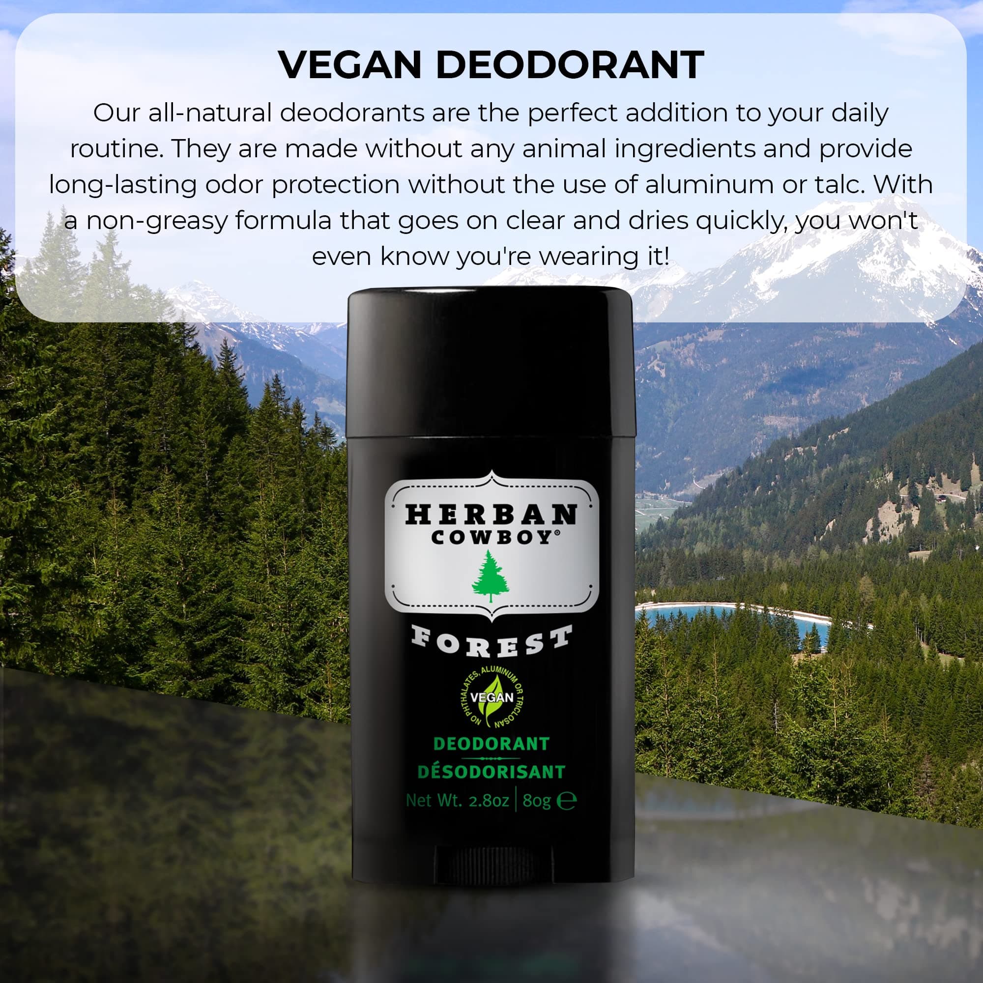 Herban Cowboy Forest Natural Deodorant, 2.8 oz. thumbnail 2
