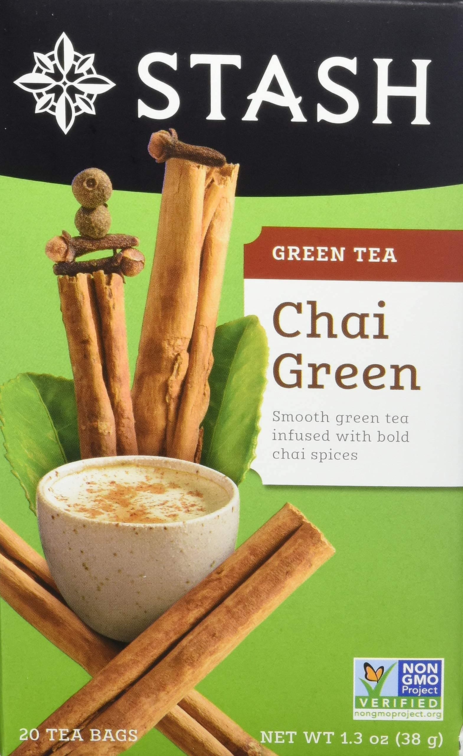 Stash Tea Green Chai Tea, 20 Count Tea Bags in Foil thumbnail 2