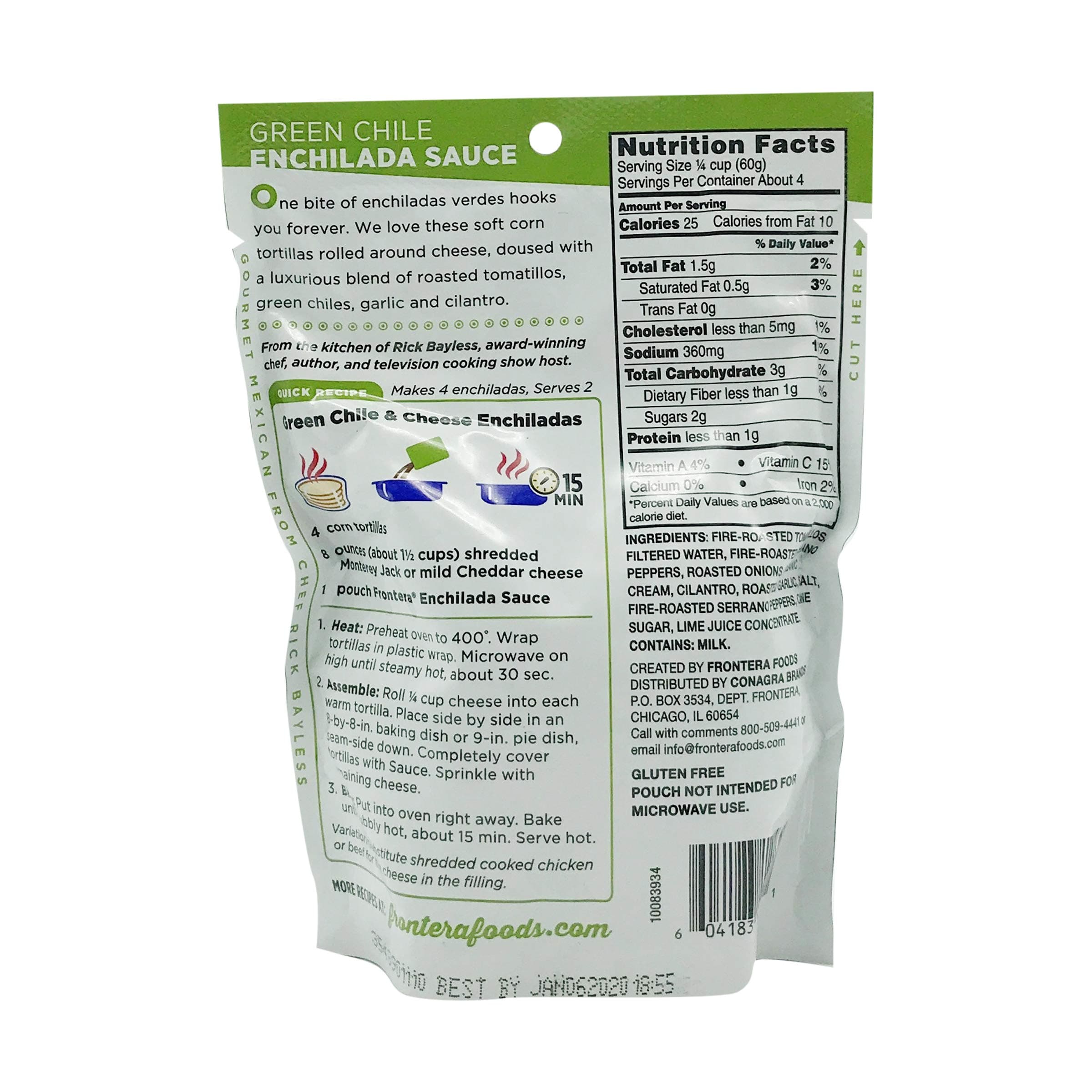 Frontera Green Chili Enchilada Sauce, 8 oz thumbnail 3