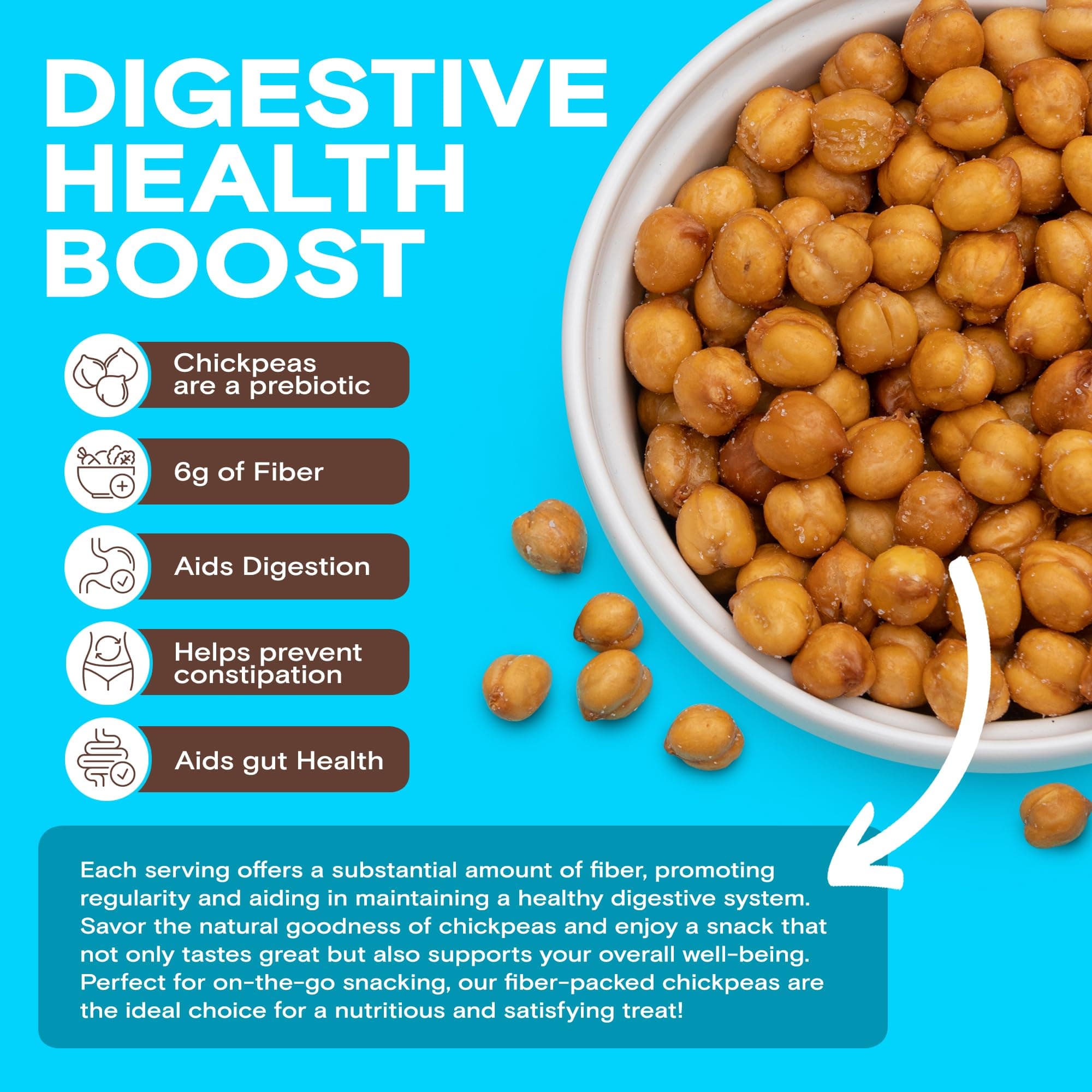 Biena Foods, Sea Salt Roasted Chickpea Snack, 5 Ounce thumbnail 6