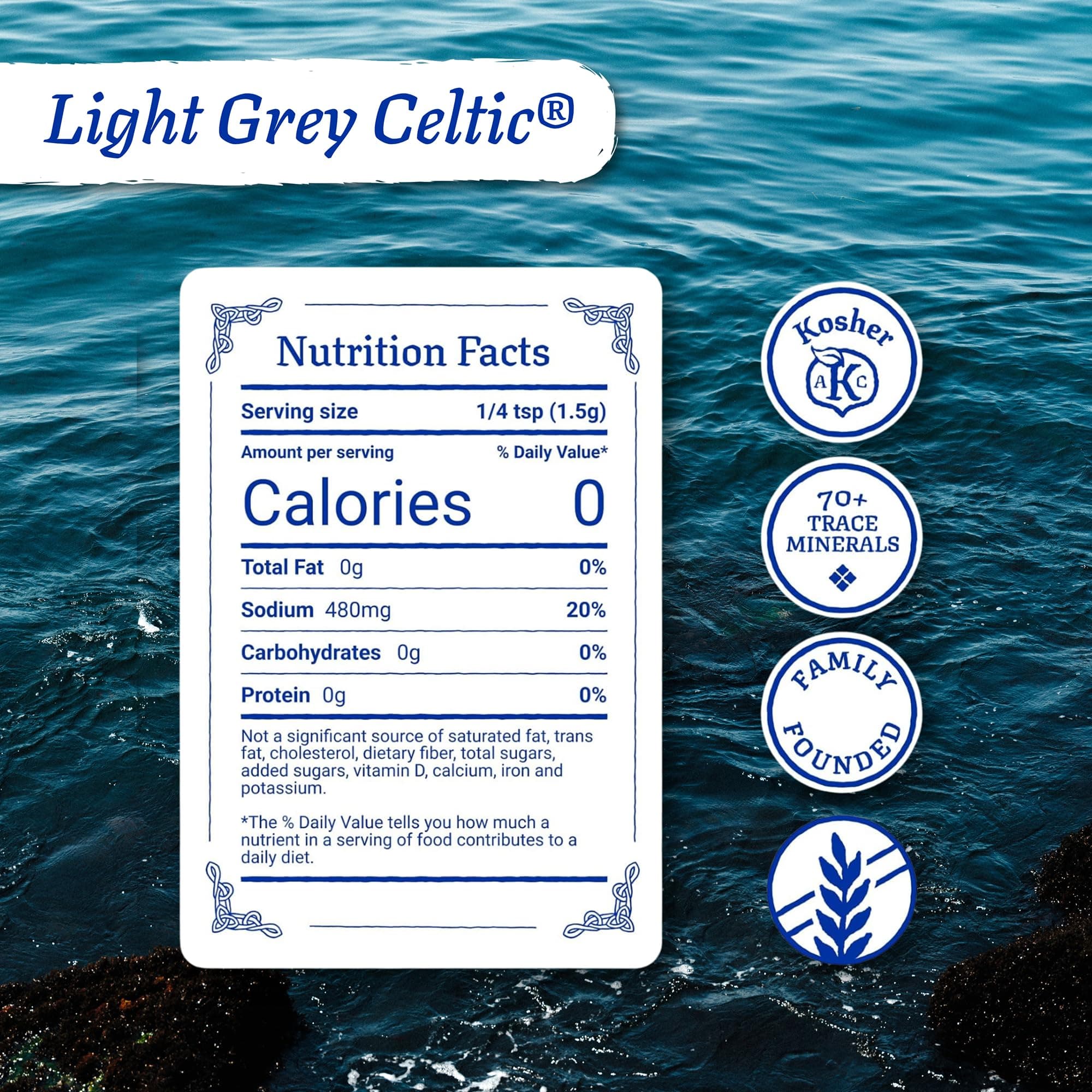 Celtic Sea Salt Light Grey Coarse – Unrefined Mineral Salt, 70+ Trace Minerals, Sustainably Harvested, GMP Certified – Cooking, Finishing, Hydration, Grinder Use – ½ Pound Resealable Bag thumbnail 6