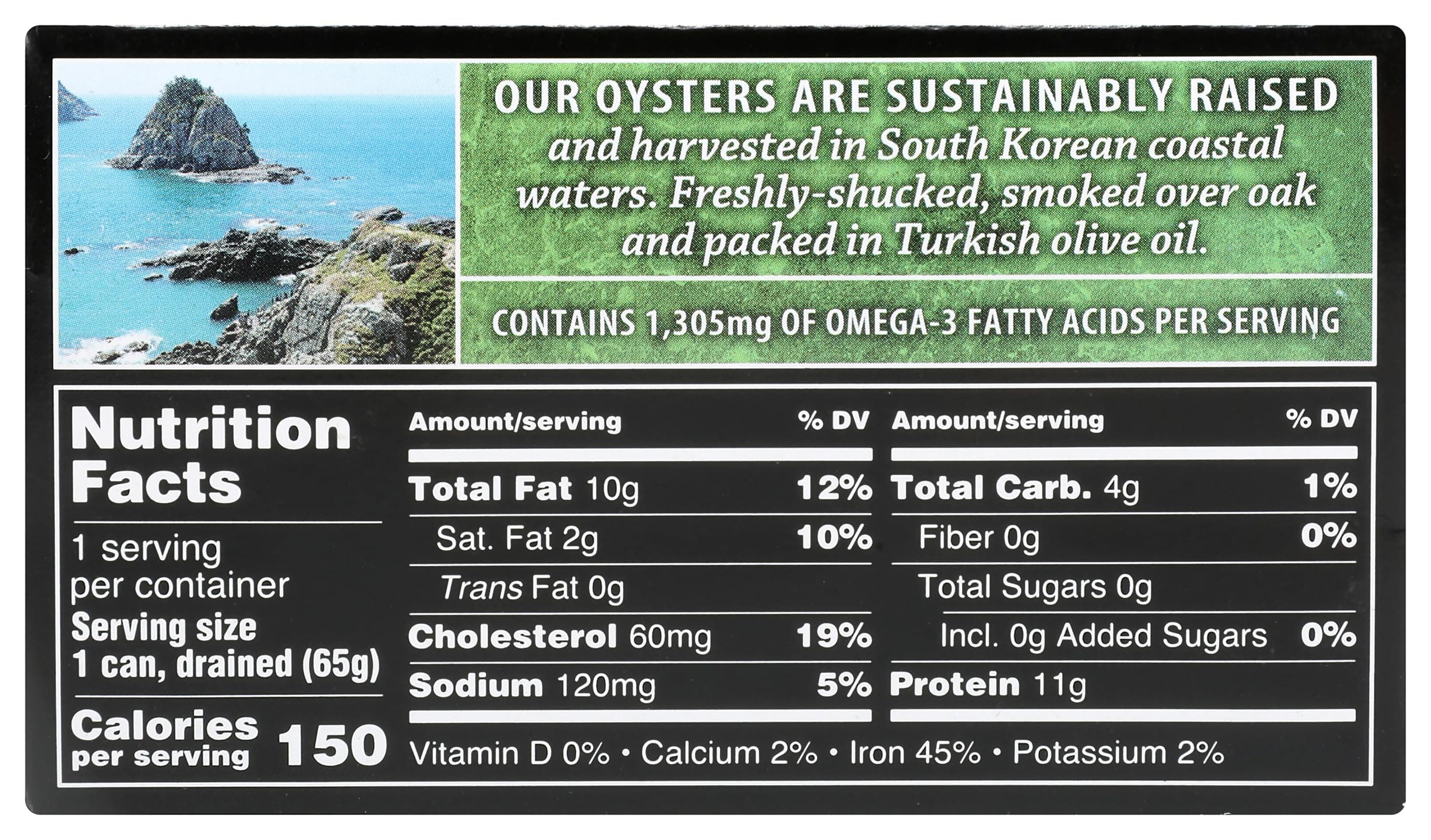 Crown Prince Natural Smoked Oysters in Pure Olive Oil, 3 Ounce thumbnail 2