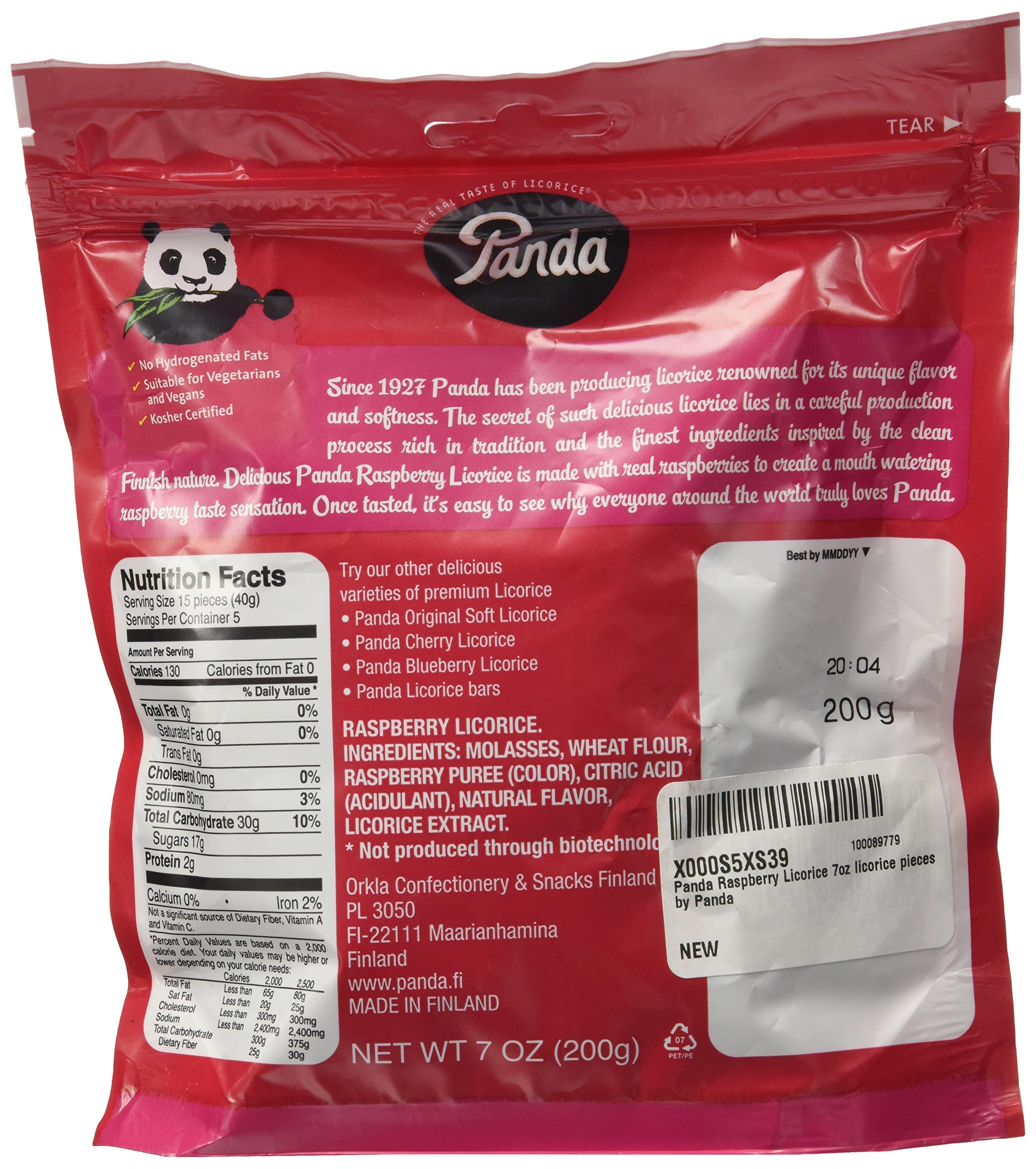Panda All Natural Raspberry Licorice, 7 Oz. thumbnail 2