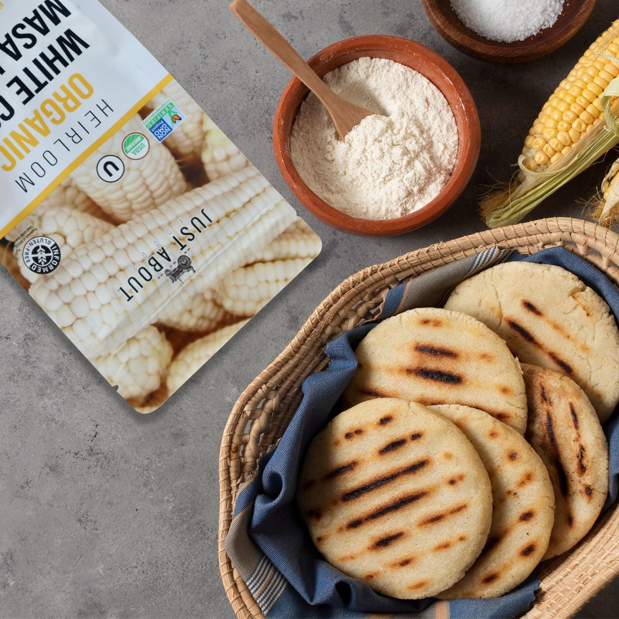Just About Foods Organic Heirloom White Corn Masa Harina 1lb thumbnail 6