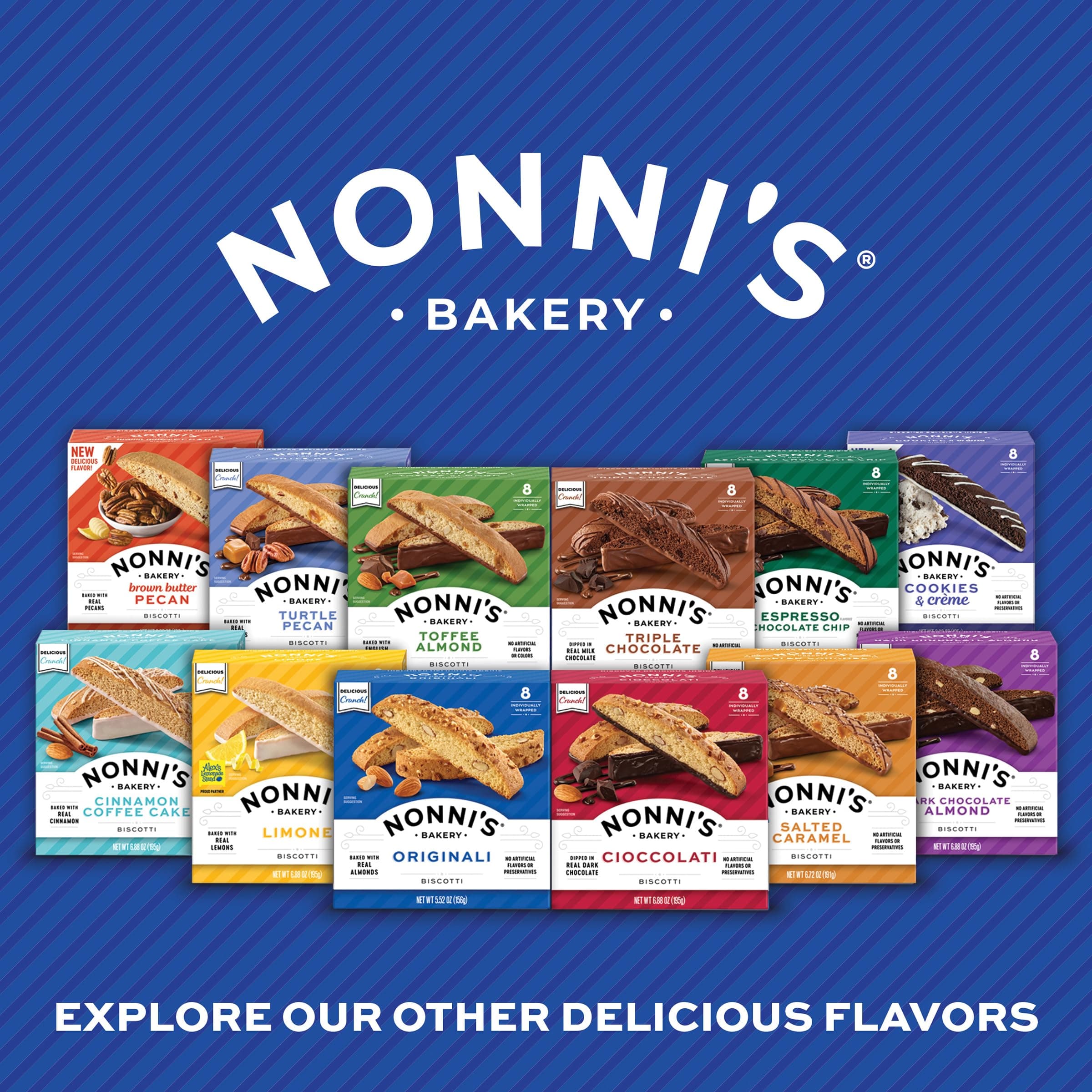 Nonni's Triple Chocolate Biscotti, Individually Wrapped Italian Cookie Snacks, 8 Servings (Pack of 1) thumbnail 7