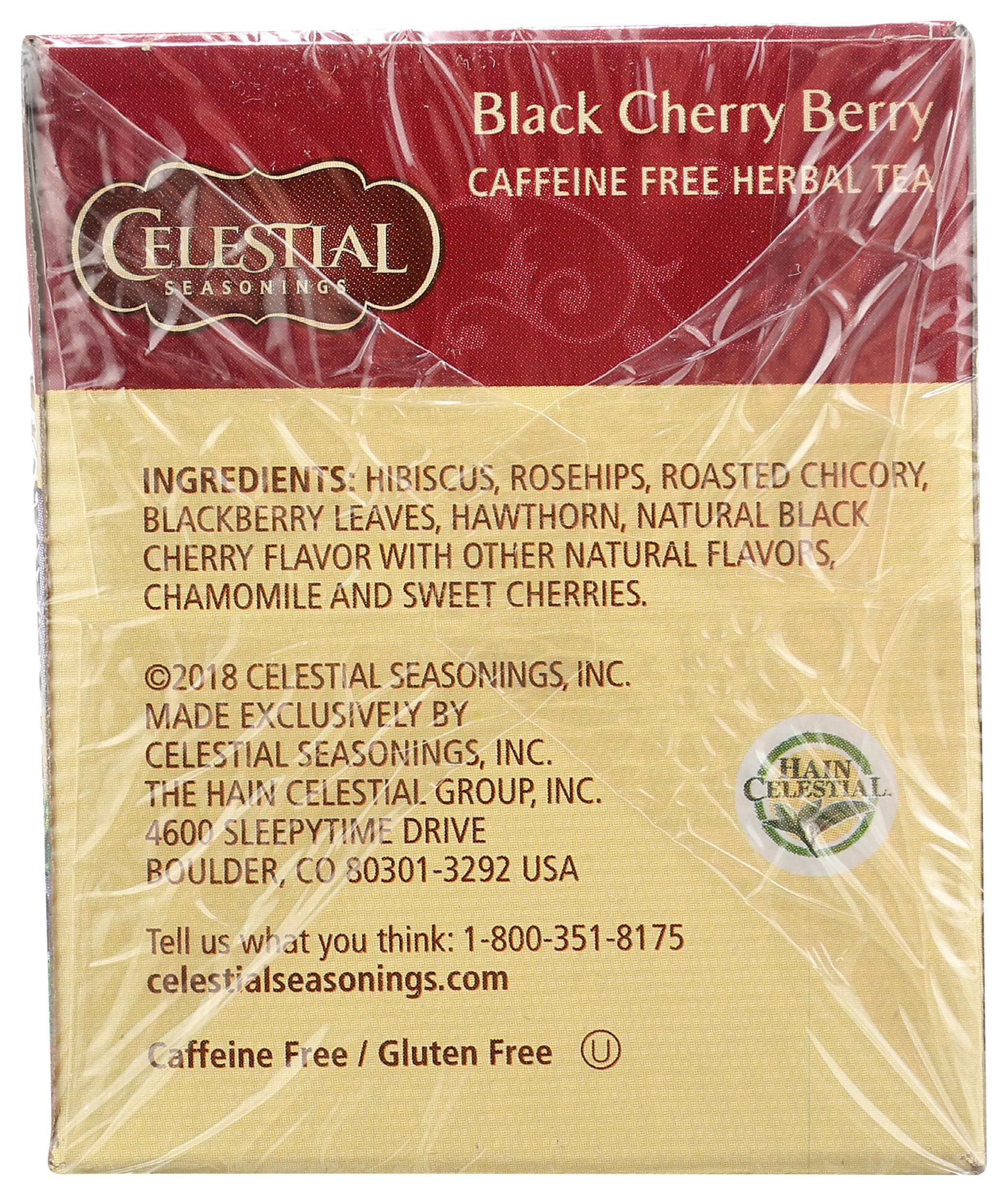 Celestial Seasonings Black Cherry Berry Herbal Tea, 20 Count thumbnail 7